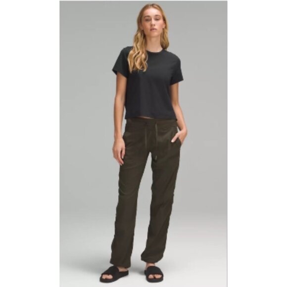 Lululemon Black Crewneck Short Sleeve Cotton Tee Size 12 - Picture 2 of 11